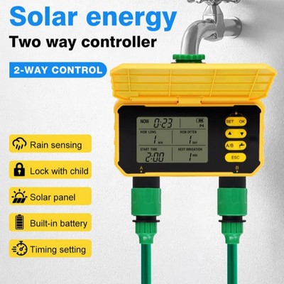 Anpassbare Solar-Bew?sserungs-Timer mit integrierter Regenerkennungsfunktion
