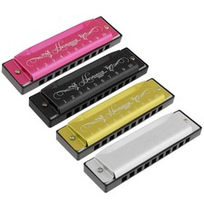 10 Hole 10 Tone KeyC Blues Harmonica for Beginner with Case, Stainless Steel Mou