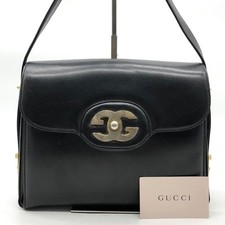 Borsa a tracolla Gucci Interlocking G borsa a mano in pelle nera usata...