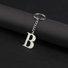 Alphabet Pendant Keyring 26 Letters Initial Metal Key Chain Couple Gift