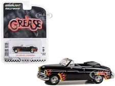 1949 MERCURY CONVERTIBLE BLACK "GREASE" MOVIE 1/64 DIECAST BY GREENLIGHT 62010