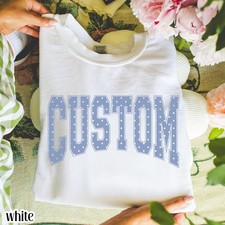 Custom Sweatshirt Personalized Polka Dot Text Sweater Profession Pullover Teache