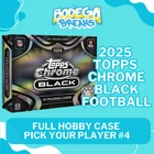 Isaac TeSlaa -2025 Topps Chrome Black Football- 12 Box Hobby Case Break PYP #4