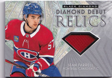 2023-24 Black Diamond Hockey Sean Farrell Diamond Debut Relics Jersey Card