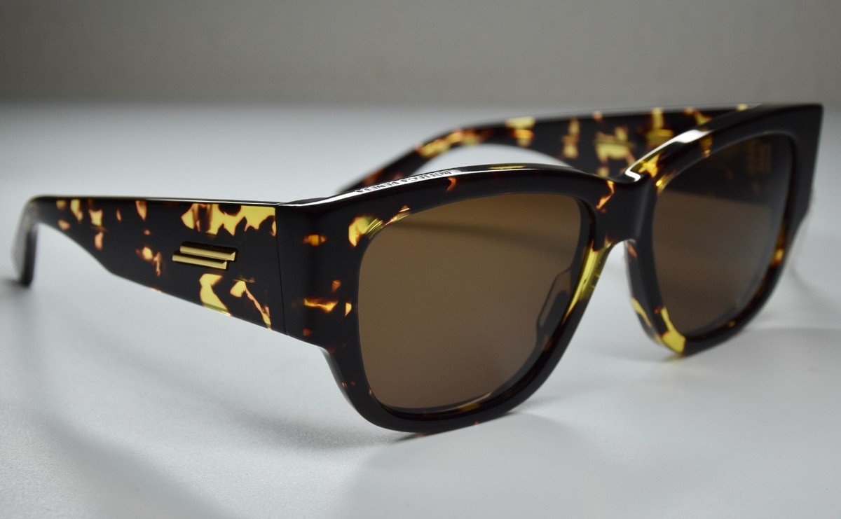 BOTTEGA VENETA NWT BV1026S 002 TORTOISE HAVANA BROWN SQUARE SUNGLASSES. 55mm NEW BOTTEGA VENETA BV1026S 002 TORTOISE OVERSIZED Women main image 4