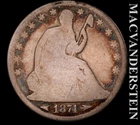 1874 Seated Liberty Half Dollar - Scarce  Better Date  No Reserve  #L5147
