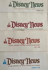 Disney News Magic Kingdom Club Magazines Summer 1970 - Spring 1971 Editions (4)