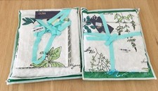 Lot Of 2 Botanical Duvet Cover Shams Cotton Twin 3 piece set Reversible Zipper
