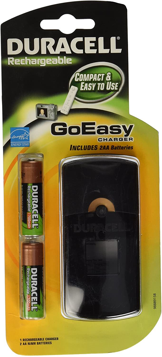 Duracell CEF24NC GoEasy Charger Kit with 2 AA Rechargeable Batteries-image