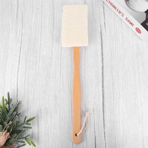 Natural Loofah Exfoliating Bath on A Wooden Handle scrub brush - Bild 9 von 11