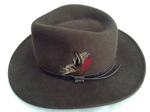 Scala Men's Crushable Wool Outback Hat 
