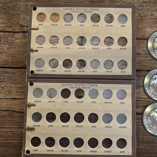 Lincoln Cents 1916-1939 Meghrig Boards NOS1376 B And D