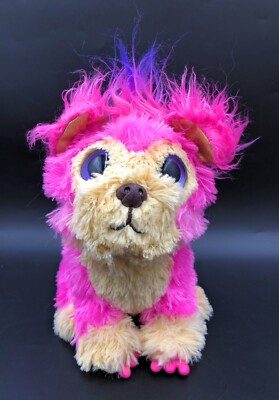 Elch Spielzeug rosa Welpe Hund Plüschtier Kuscheltier 8 Zoll hoch rosa goldene Ohren sitzend große Augen