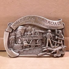 VINTAGE 1983 COMMEMORATIVE AMERICAN RAILROAD ARROYO GRANDE BUCKLE CO. Numbered