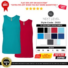 Next Level Apparel 3633 Men's Cotton Jersey Tank Top Comfortable Fit Casual Tank