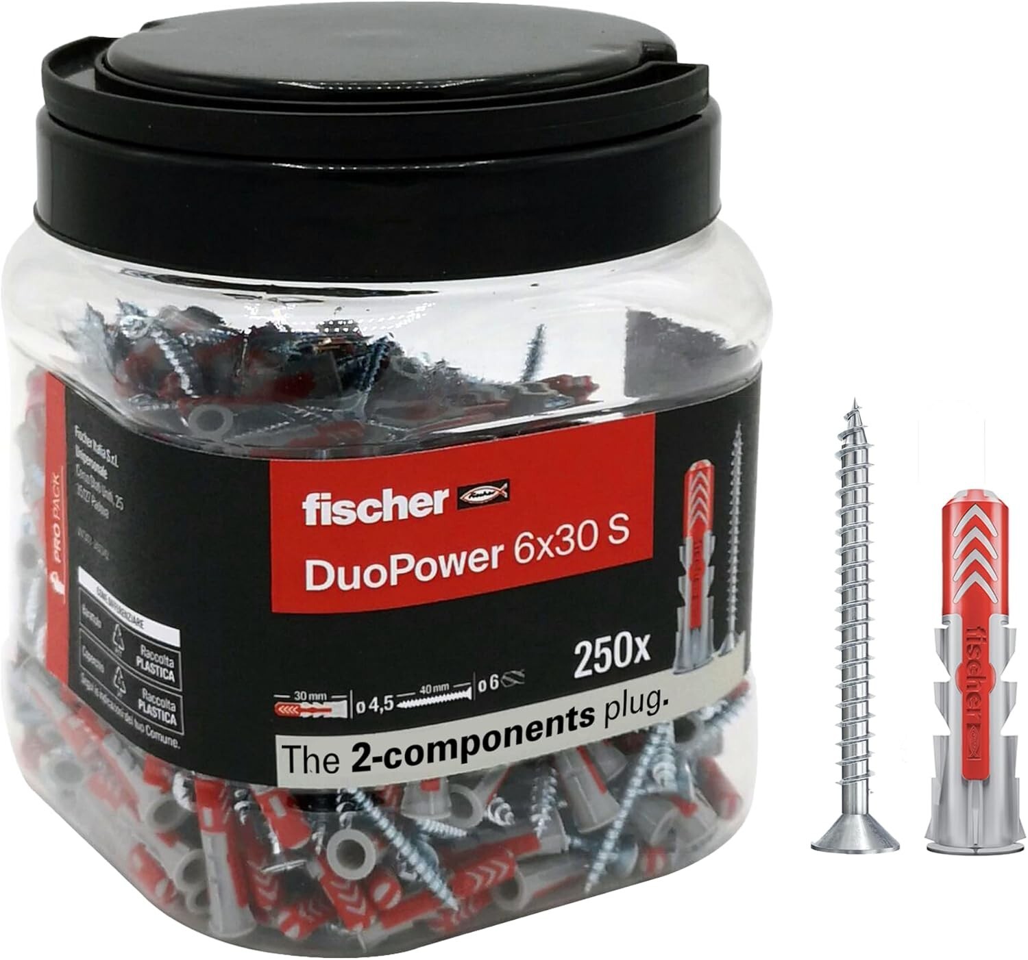 Fischer Propack Duopower 6x30, 250x Tasselli