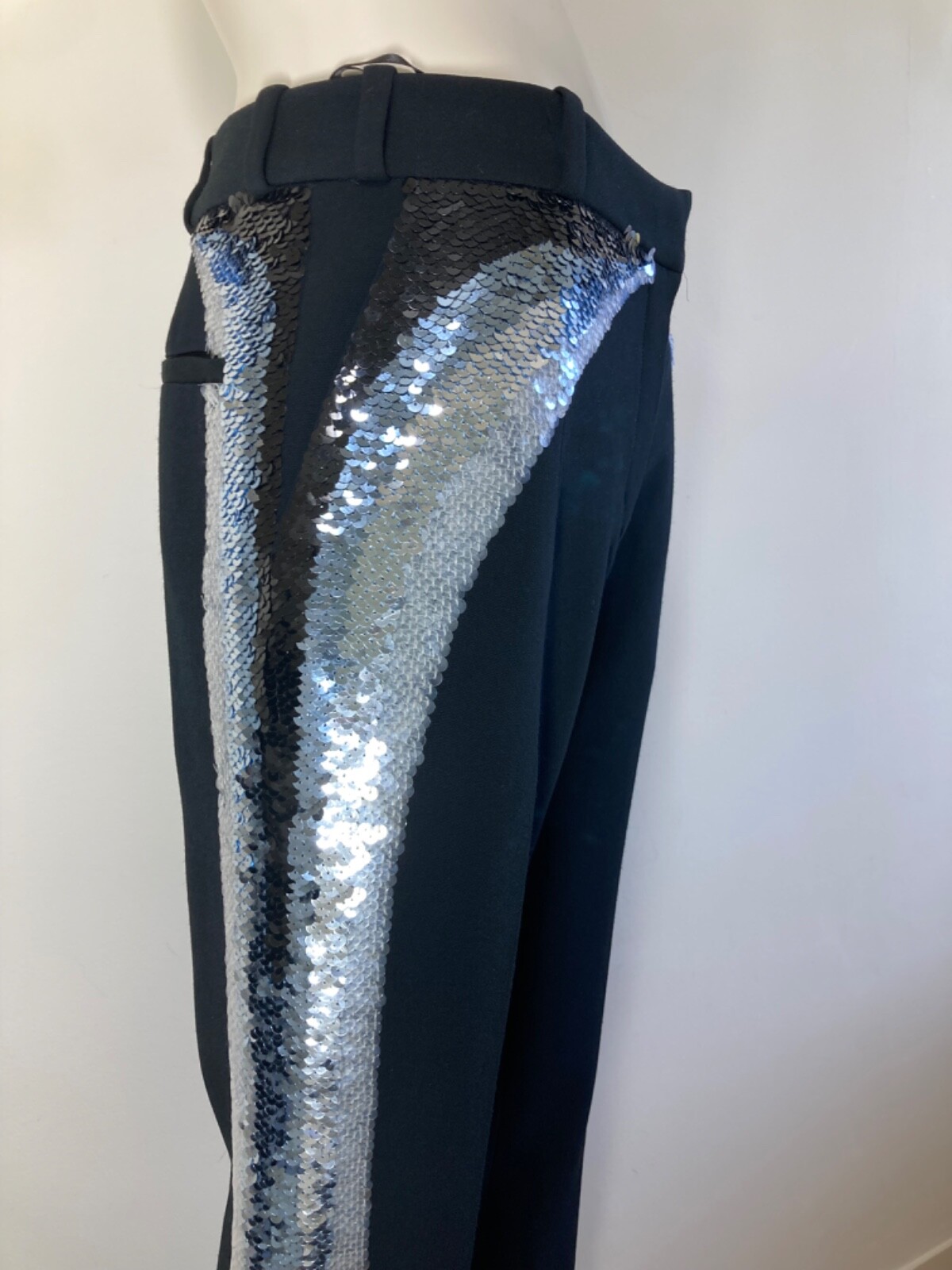 New - Thierry Mugler Black with Sequin Trousers UK10/FR40 RRP £2,160.00 image 4