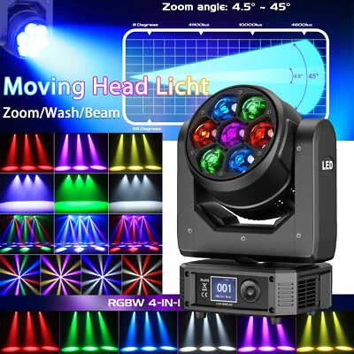 490W RGBW Wash Zoom Moving Head Beam Strahl Bühnenlicht DMX DJ Party Lichteffekt - Bild 1 von 4