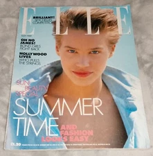 ELLE MAGAZINE July 1989 JAMES BOND GIRLS Molly Ringwald WANG ANYI vintage 1980s