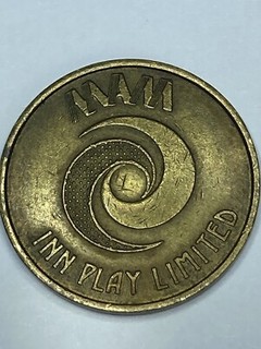RARE UK MAM INN PLAY LIMITED 20 PENCE ARCADE AMUSEMEN Token 23mm 4.8g #ap1