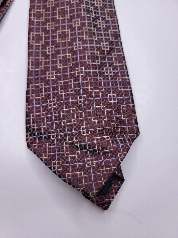 Paul Dione Mens Formal Necktie 66"Lx3.5"W Burgundy Neck Tie Foto 2 de 4