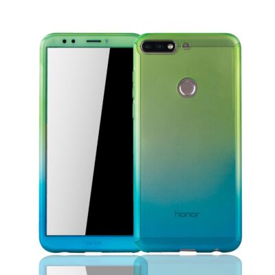 Handyhülle Schutz Case für Huawei Honor 7C Full Cover Displayschutz Bumper Blau