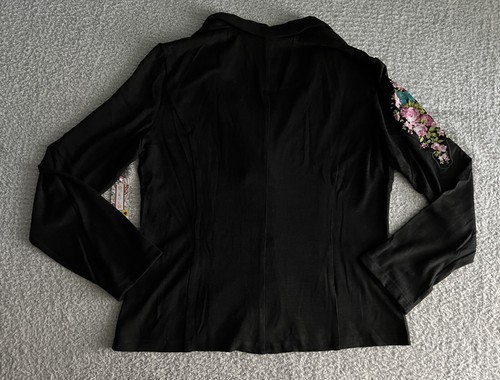 Koi Scrub Jacket Women’s Large Black Fiona Pockets Stretch Nursing Medical - Picture 9 of 14