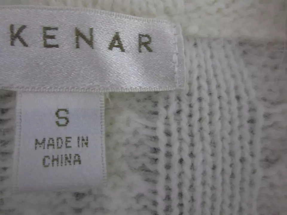 Cardigã feminino Kenar pequeno marfim branco LS angorá malha cabo suéter bolsos - Imagem 3 de 4