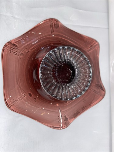 Antique Amethyst Color Glass Candy Dish 8 Inches Diameter-A - Picture 6 of 8