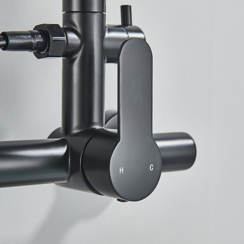 Rubinetto da cucina estraibile 360° doccia montaggio a parete miscelatore monocomando DHL - Foto 51 di 86