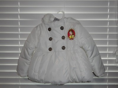 DISNEY STORE BEAUTY THE BEAST BELLE TODDLER SZ PUFFER JACKET(MARK ON  JACKET)