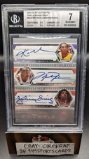 2004-5 SP Authentic Kobe Jordan Erving Triple Signatures /15 BGS 7 Auto