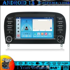7"Android 13 Autoradio Carplay GPS SAT Navi DAB For Mercedes SL230 350 2005-2011