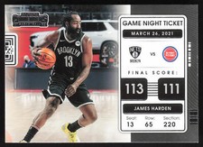 2021-22 Panini Contenders Game Night Ticket James Harden #11 Brooklyn Nets