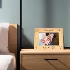 Engagement Gifts for Couples 5 x 7 Inch Engagement Wooden Photo Frame UK