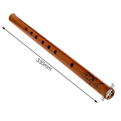 Traditional 6 Hole Bamboo Flute Clarinet Student Musical Instrument Wood Color - Picture 3 of 6