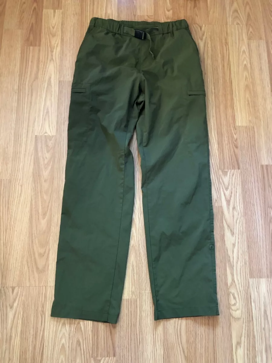 Uniqlo Women Hiking Outdoor Cargo Pants Activewear Polyester Belted XS 24-25