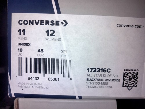 Converse All Star Slide TELFAR Black Men’s Sz 11 172316c - Picture 6 of 6