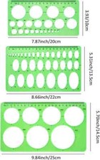 Circle Template 3 Pieces Plastic Circle And Oval Templates Measuring Templates R