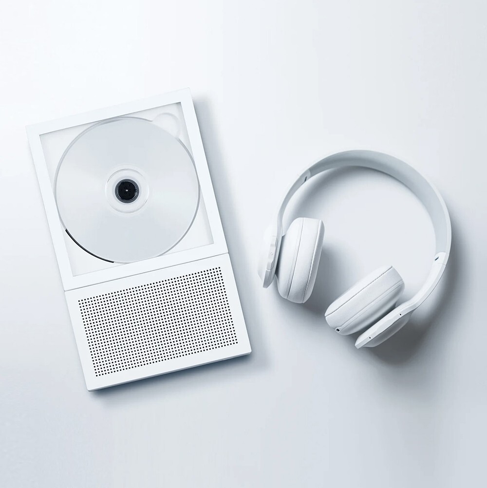 KM5 CP-2 Portable CD Player Instant Disk Audio White Wall Mount