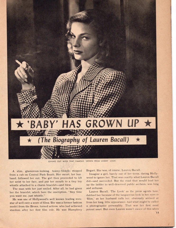 "Stars Overnight" 1945 Inaugural Issue; Lauren Bacall, Van Johnson, Gregory Peck Foto 4 de 4