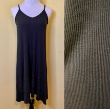 Rachel Roy Dress Size Small Black Casual V-Neck Ribbed