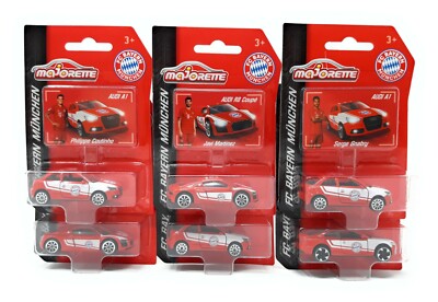 Majorette FC Bayern München Munich Set o 6 Audi A1 R8 S5 Blister Model Car metal