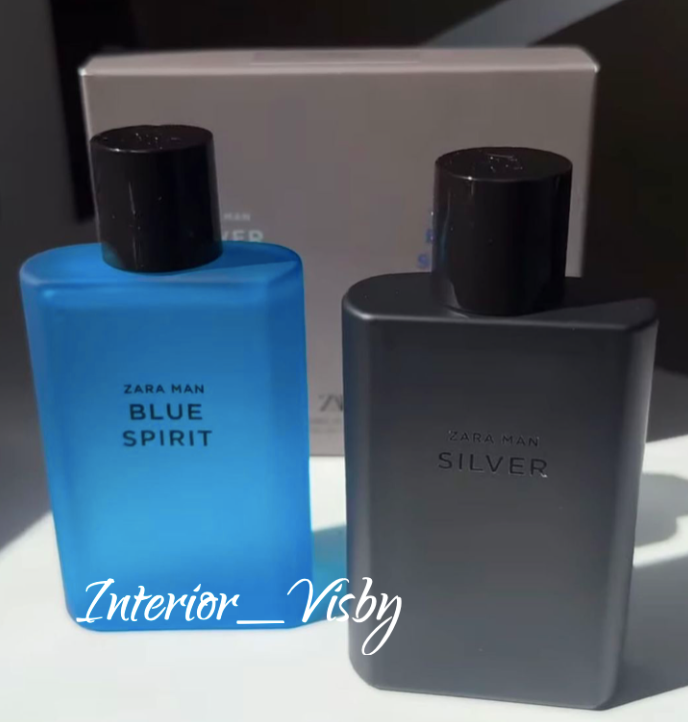 ZARA MAN SILVER and MAN BLUE SPIRIT EDT DUO SET 2 x 90 ml
