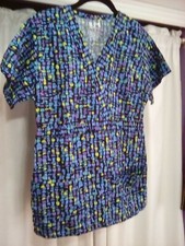 Beverly Hills Uniforms Scrubs Tasteful Geometric Design Size Small