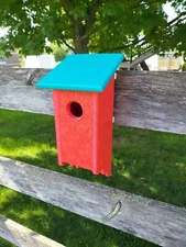 Bluebird Birdhouse Amish Handmade Bird House Multi Colors Poly Lumber Weather R