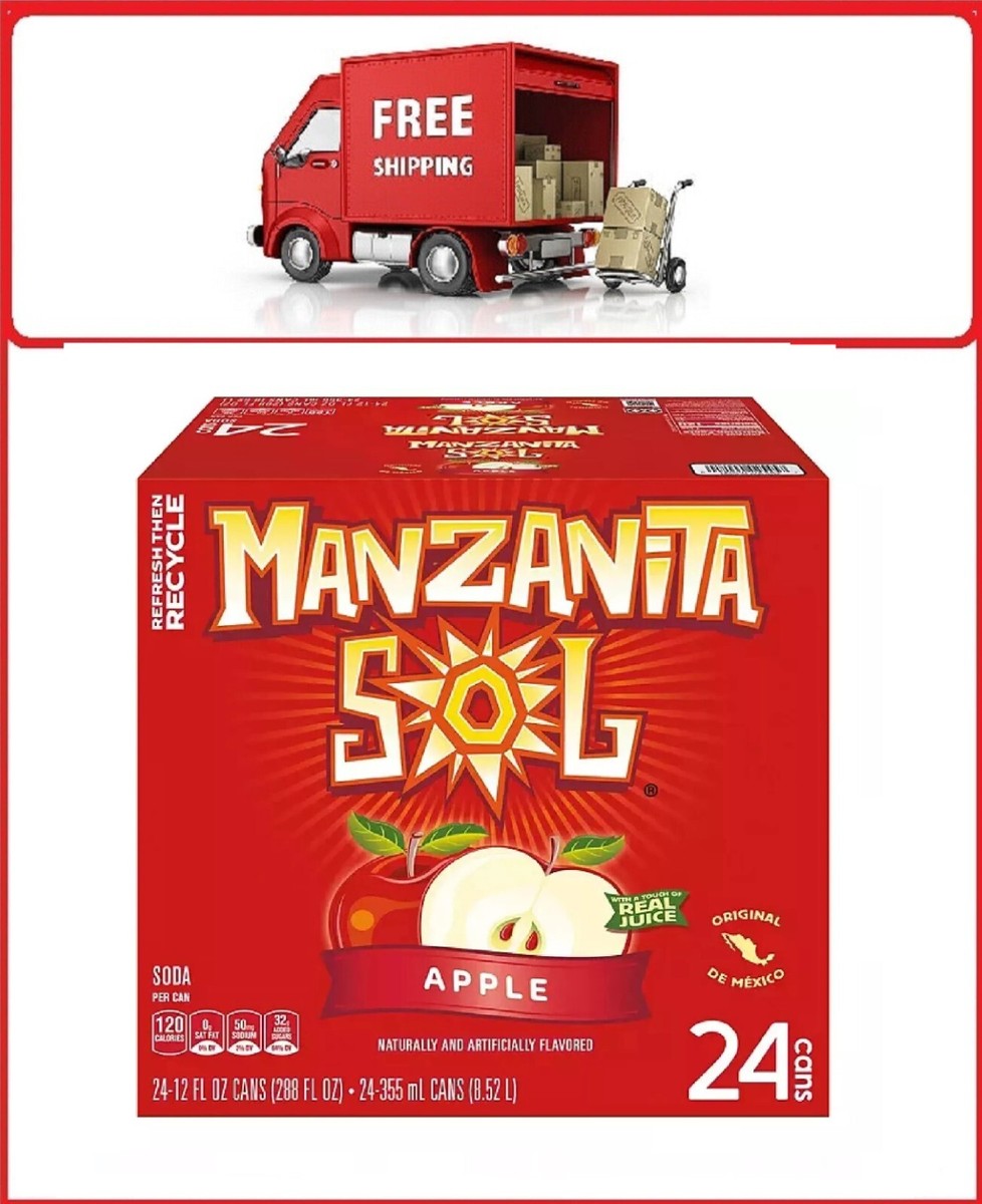 Manzanita Sol Soda Apple 12 fl. oz., 24 pk. | eBay