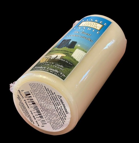 Vintage Yankee Candle Clean Cotton Pillar Wrapped New Old Stock 2.8" W x 6" H - Picture 8 of 9