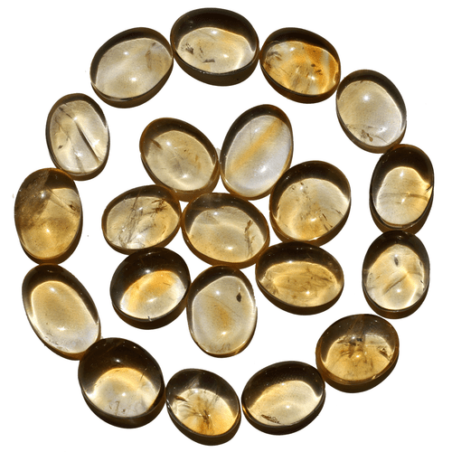 Lot 21 Pcs Brazilian Natural Citrine Untreated 13mm-16mm Oval Cabochon Gemstones - Picture 3 of 11
