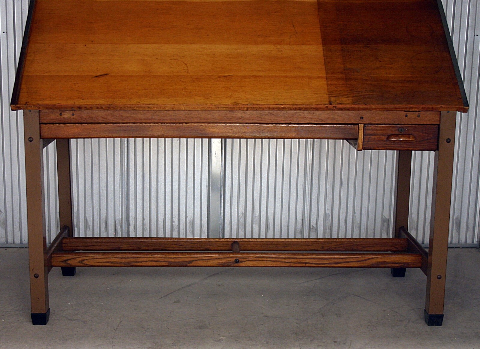 1940's solid maple Hamilton C. F. PEASE Catalog DRAFTING TABLE 72 x 37